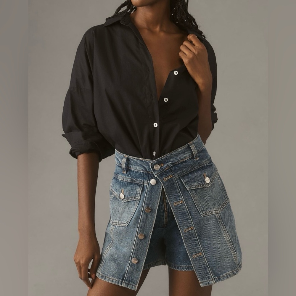 Anthropologie Pilcro Country Denim Skorts - Picture 2 of 13